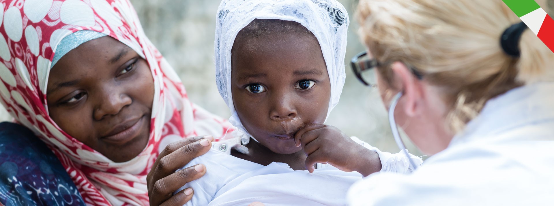 Mother and child during a healthcare consultation.