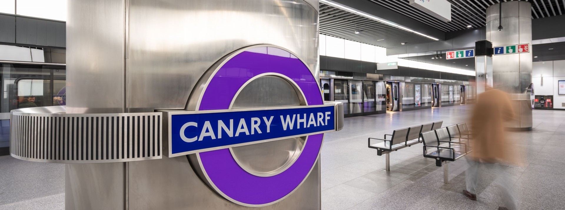 Canary Wharf metro station.